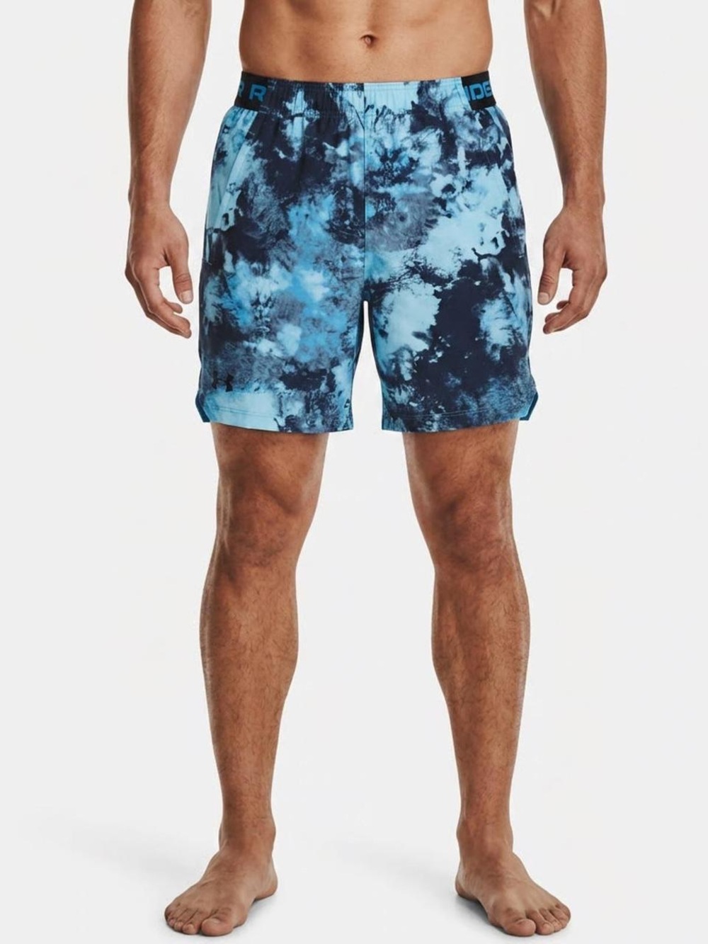 NWT Under Armour Vanish Woven 6" Printed Shorts Blue Tie-Dye